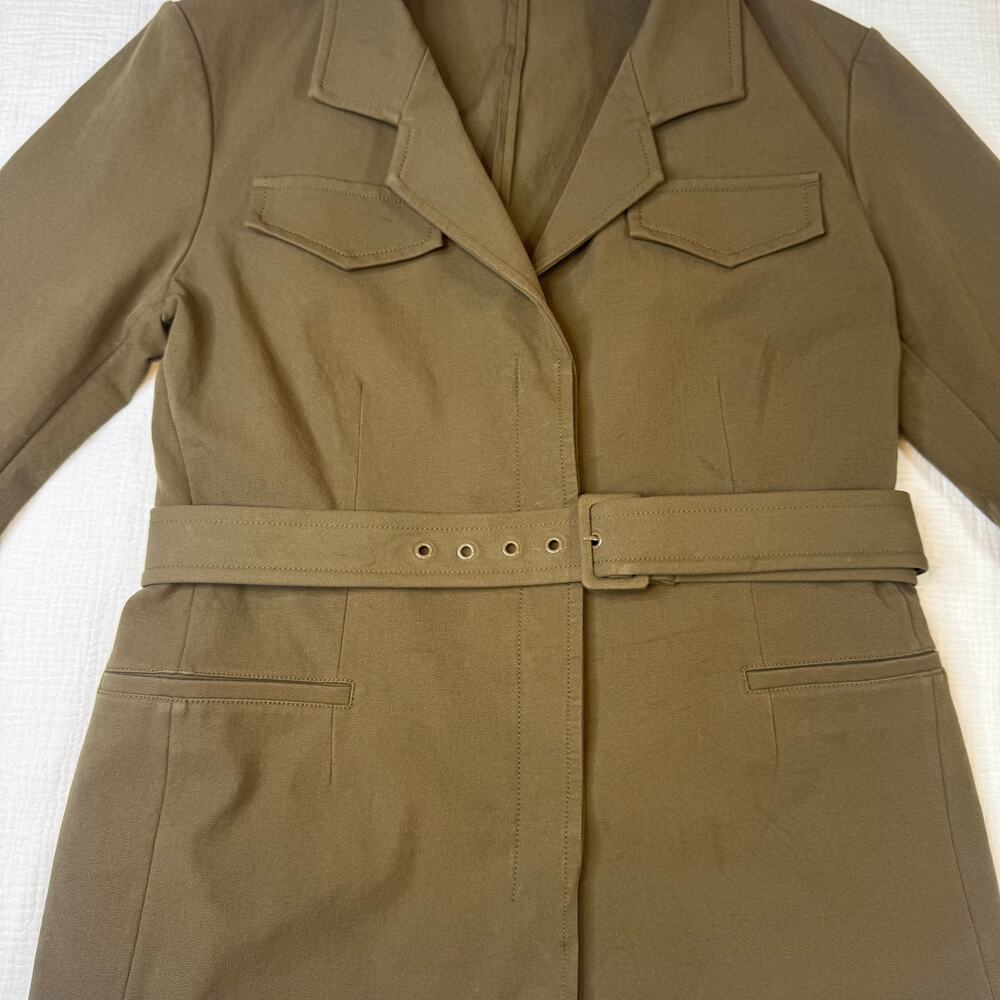 M.M. LaFleur Emalis Eco Jacket Oregano Green Utility Blazer Women's 12 Ethical - Picture 10 of 16